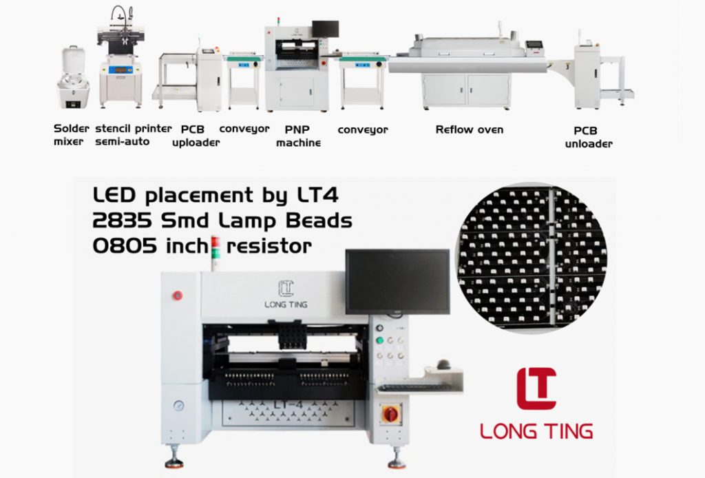 YTB-LTSMT longting smt pick and place machine SMT Application Area LED board placement by LT4 PNP machine